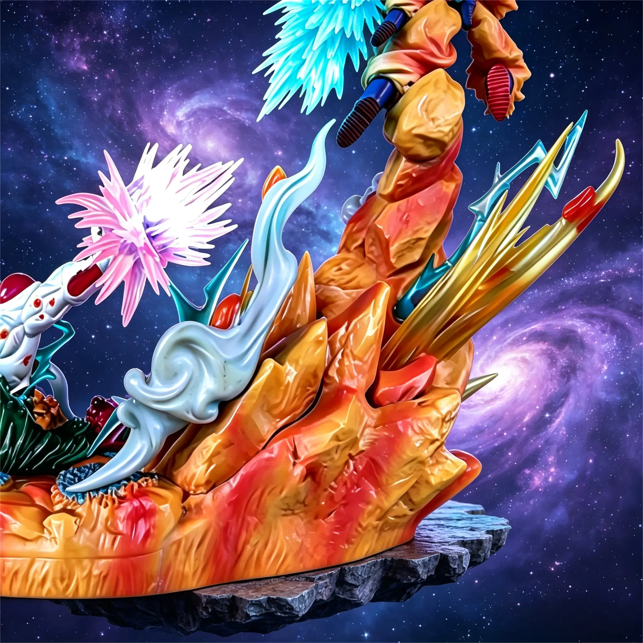 DBZ Battle Scene Anime Figure Statue, Epic Fight Diorama Model, Cool Stuff for Room Decor, Surprise Gift for Boyfriend, Children, Friends & Colleagues for Christmas Halloween