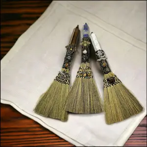 Natural crystal Broom Home Ornament