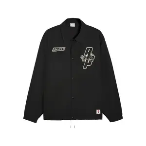 PUMA Mens Represent Coaches Jacket Athletic Outerwear Casual - Black