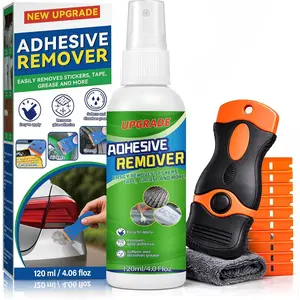 Adhesive Remover  Kit, 4 fl oz Sticker Remover for Labels, Glue, , Tape, ,  Acting Glue Remover Includes Scraper and 10 Extra Plastic  for , , Glass, Metal