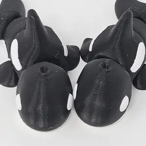 3D Printed Articulated Orca Fidget Toy - Sensory Stress Relief for Fidget Toy Enthusiasts