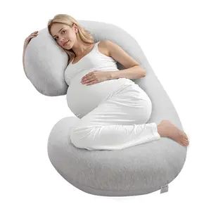 VEVOR Pregnancy Pillow, C-Shaped Full Body Maternity Pillow for Sleeping, Ultra-Soft and Breathable Pregnant Support Pillows with Removable & Washable Cover, Perfect for Back, Belly, Hip, Legs Relief