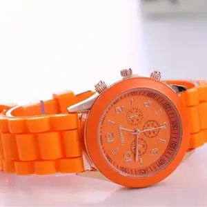 Orange Adjustable Strap  Silicone Watch