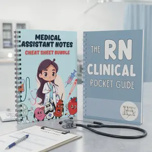 RN Clinical Pocket Guide + Medical Assistant Notes Cheat Sheet Bundle: 2-Book Healthcare Study Set with Nursing Notes, Lab Values, Medical Terminology, Clinical Checklists & Study Support