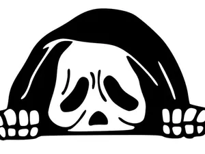 Scream, Peek A Boo Ghostface, Vinyl Decal/Sticker, Permanent Vinyl, For Windows, Mirrors, Cups, Cars, Any Smooth, Shiny Surface, Decoration Decorative vinyl