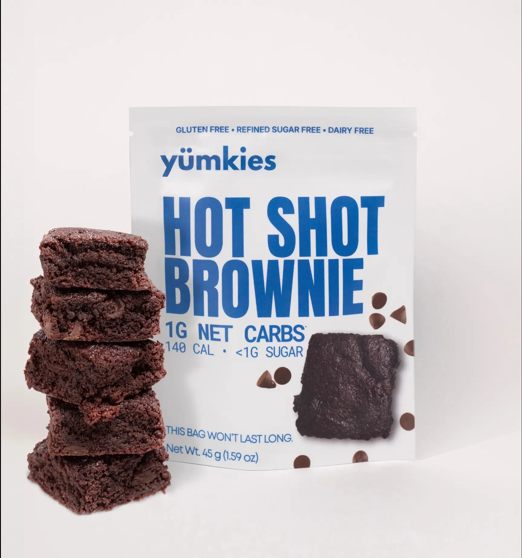 Yumkies Hot Shot Brownie – 1g Net Carb, Gluten-Free, Dairy-Free, No Refined Sugar, No Seed Oils, No Soy