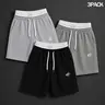 Men's 2-3 Pack Graphic Above-the-Knee Shorts - Double Waist Fit, Loose Pull-On Drawstring, Active Athletic Streetwear for Gym Training, Hiking, Party