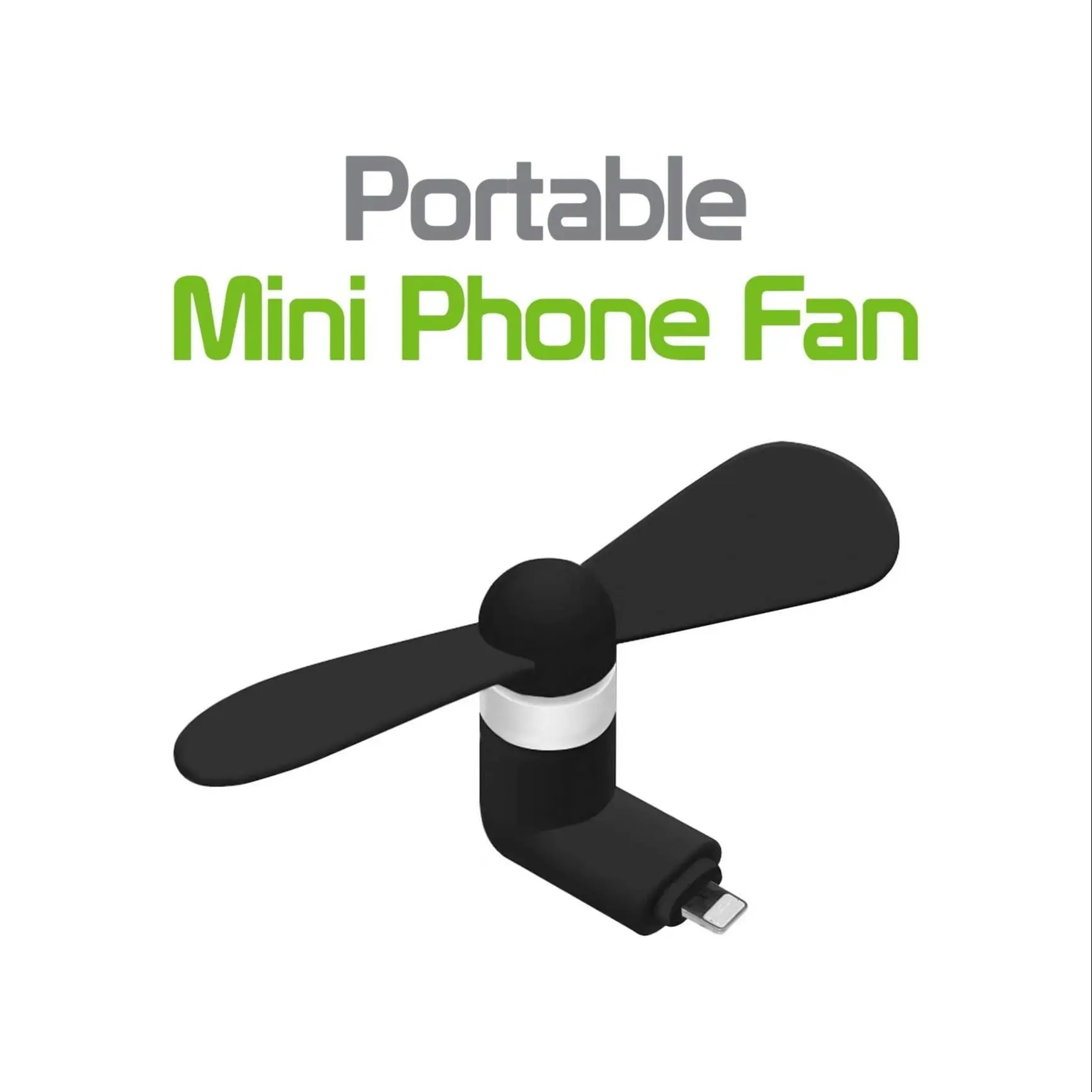 Portable Mini Phone Fan, Compact Design Phone Fan for Lightning Interface, Lightweight & Easy To Carry Phone Cooling Fan for Travel & Outdoor Use, Portable Fans, Personal Small Fan