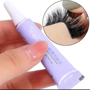 Eyelash Glue Waterproof Quick Dry Adhesive False Lash Glue with Tweezers Makeup Fake Eyelashes Extension Clear Glues Cosmetic