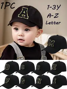 Unisex Adjustable Fit Letter Embroidery Baseball Cap, Breathable Casual Hat for Outdoor Sports and Daily Wear, Kids Fashion Accessory1-3Y Adjustable Sizing