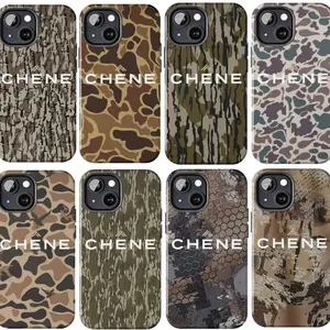 Vintage Chene Gear Camo Hunting Phone Case Aesthetic For iPhone 17 16 15 14 13 12 11 8 X, Ol School Camouflage Durable Accessories, Outdoor, Hunting Gifts