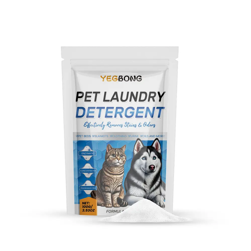 Pet Laundry Detergent Powder for Blankets Towels Bedding Odor Care and Visible Stain Cleaning