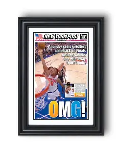Poster No Frame - “OMG!” OG Anunoby Game-Winner Tip Game 4 Finals Framed Newspaper Graphic Print