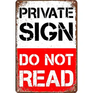 Fun Personalized Sign - Do Not Read This - Metal Door Sign Suitable for Entryway, Men's Private Space, Office - Distressed, Chic, Novelty Room Decor - 8.0x 12.0inch Door Hanging Decoration Containing Private Family Information