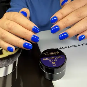 YVG Butterflyy Builder Gel Royal Blue #6 UVLED 30G for Professional Nail Art and Salon Quality