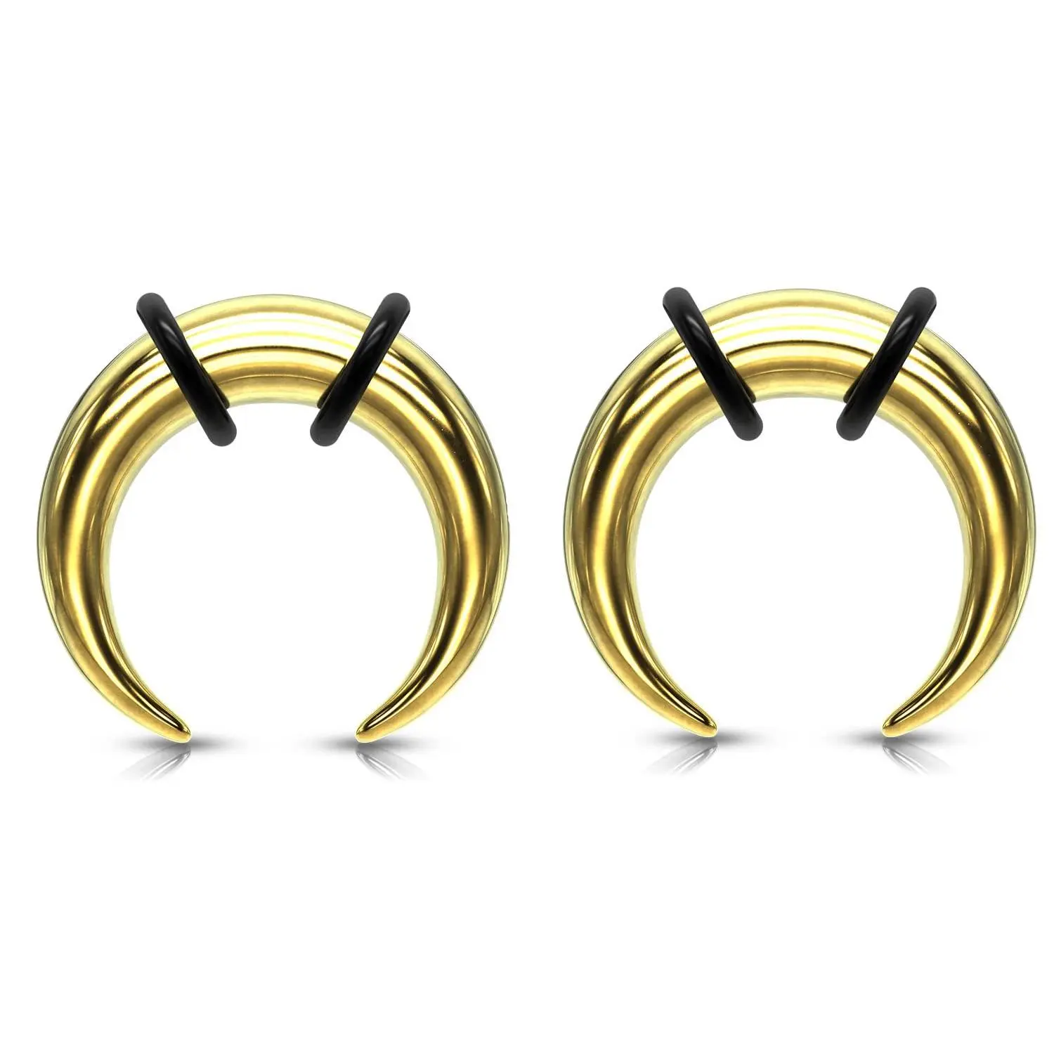 Pair Steel 0g 1g 2g 4g 6g 8g 10g 12g 14g Ear Plugs Tunnels Tapers Pinchers Horseshoes Gauges Septum