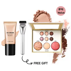 Full Face Makeup Palette with Foundation Limited Edition Brushes for Flawless Skin - Beauty Kit