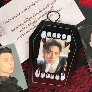 Acrylic Coffin Photocard Holder Keychain with Unique Design and Durable Material for Fans