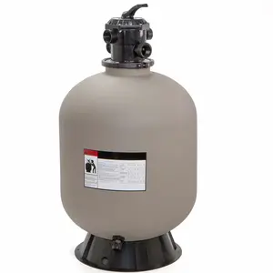 XtremepowerUS 24-in Round Sand Filter System with 7-Way Valve, Inground Pool Filtration Accessory, Swimming Pool Accessory for Ponds (Home & Garden Supplies), Pool Accessories