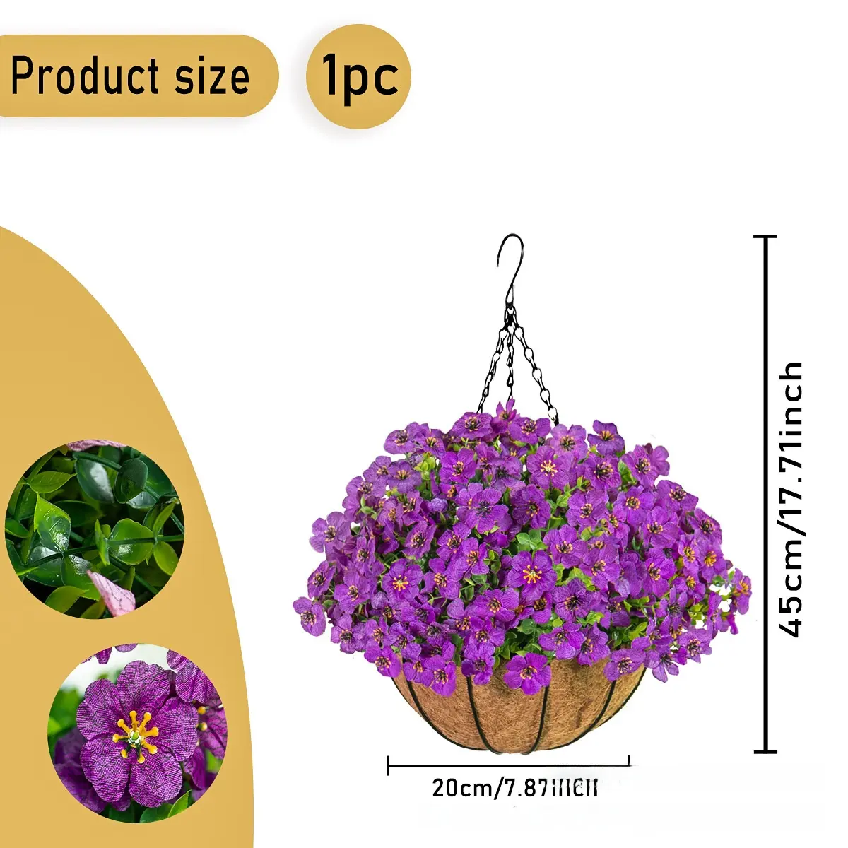 Purple hanging basket-20cm [Large quantities at fa