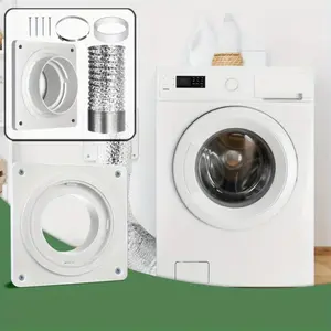 Dryer Vent Hose Connector Kit - Dryer Vent Wall Plate - Dryer Duct Connector Wall Vent with Hose and Quick Connect & Disconnect Dryer Dock Connector