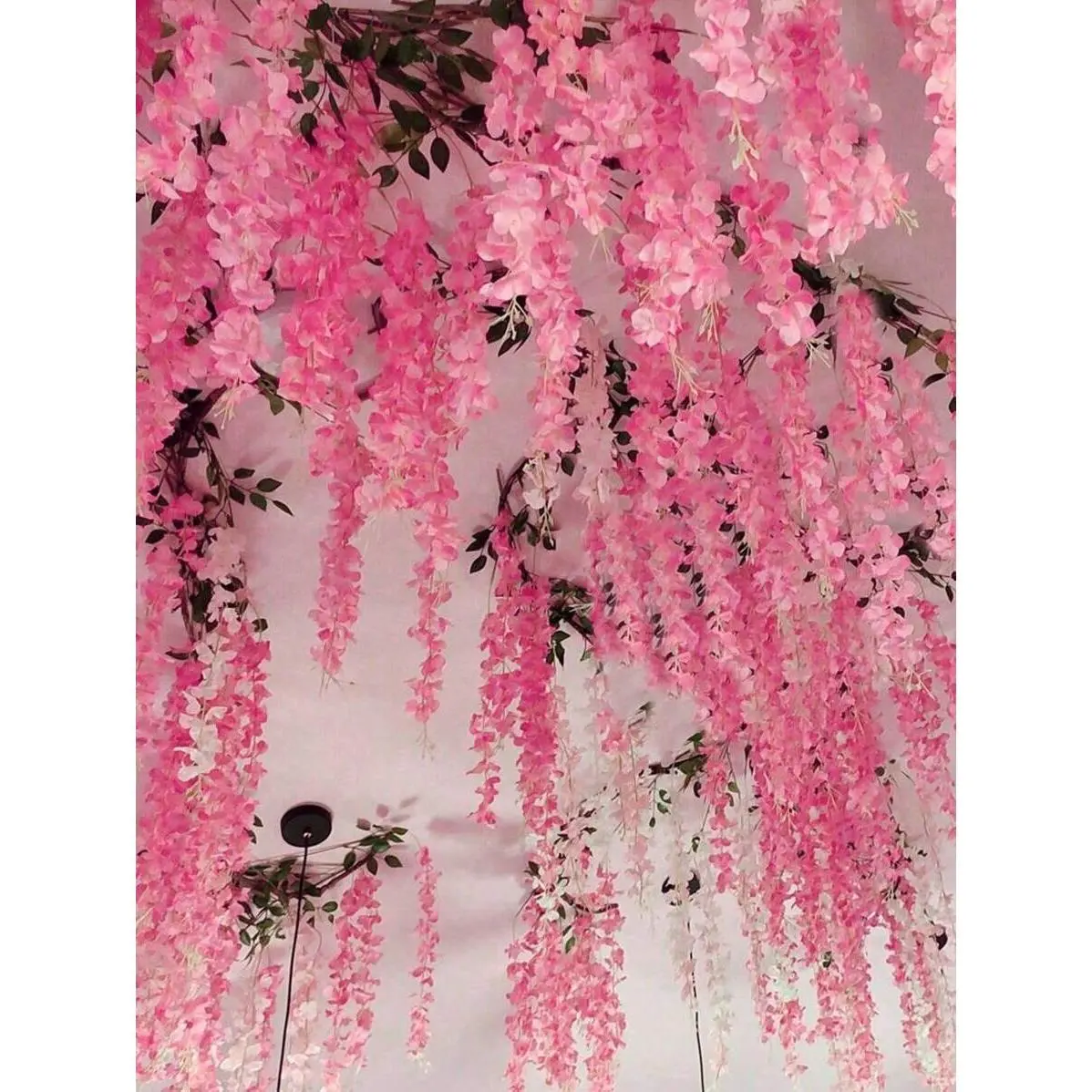Multicolor Plastic Silk Artificial Wisteria Decorative Flowers & Plants, Hanging Rope Decor, 30/50pcs 1.64ft for Wedding, Home Wall Decoration