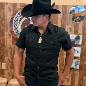 Men western short sleeve shirt