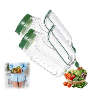 Two-Piece Salad Container Set with Side Open Design, BPA-Free Food Grade Sealed Containers, Leak-Proof with Sauce Cup and Lid