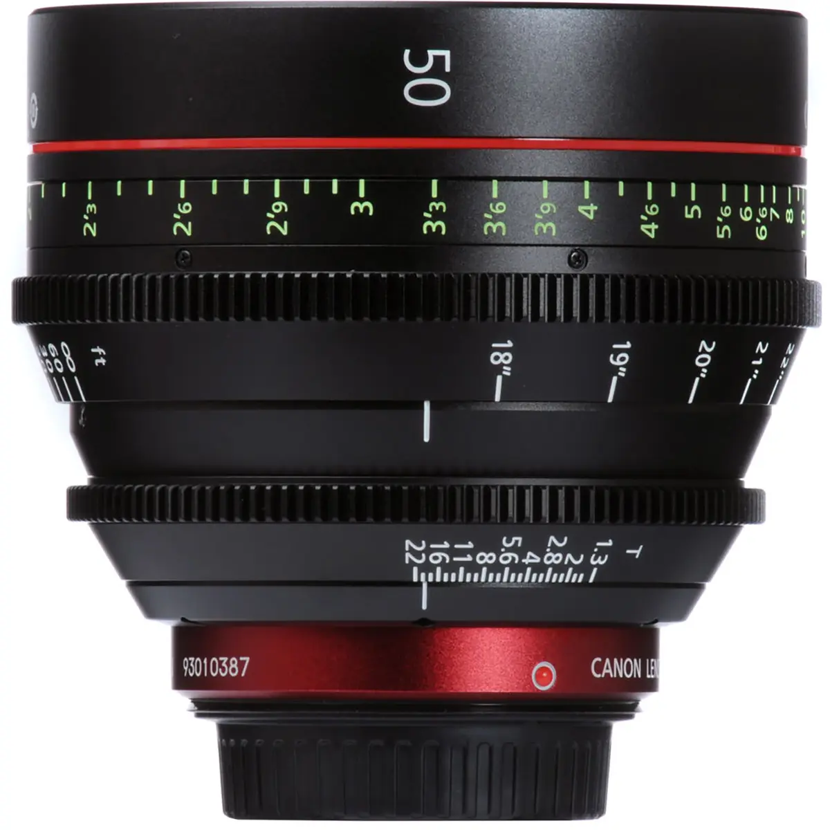 Canon Cinema Prime CN-E 50mm T1.3 L F Lens for Canon EF