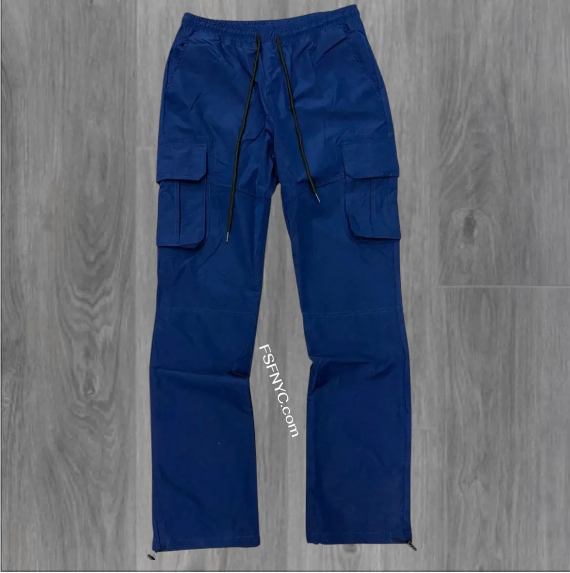 Rebel - Straight Fit  NYLON Cargo Pants - NAVY - 421