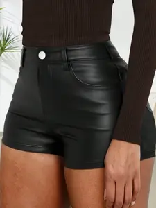 High Elasticity Zipper Shorts for Women, Sexy Style, Perfect Fit, Ideal for Casual Wear, Comfortable and Stylish