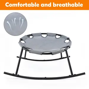 Elevated Dog Bed for Small Dogs with Washable Breathable Mesh and Removable Steel Frame Raised Cooling Pet Cot