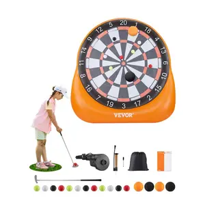 VEVOR Inflatable Soccer Dart Board, over 6 ft High Giant Soccer Dart Board with 4 Kick Balls 6 Darts 6 Axe Air Pump, 3 - Min Setup, Ideal for Giant Yard Games, Giant Kick Darts Game, Soccer Dart Game