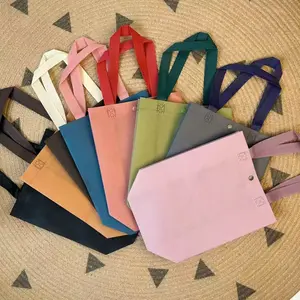 50-Pack Reusable Non-Woven Bags, Thick Eco-Friendly Shopping Bags, Foldable Storage Bags, Customizable Logo, Ideal for Groceries & Gifts