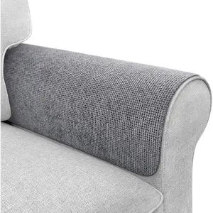 Couch Arm Covers, Sofa Arm Covers,  Armrest Cover for Sofa, Loveseat, Armchair, Anti-Slip Recliner Arm Cover, Headrest Cover, Arm Chair Covers Set of 2 (Dark Gray, 22"x18")