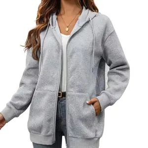Zip Up Hoodies For Women Long Sleeve Casual  Oversized Half - Zip Sweatshirt Multiple Colors