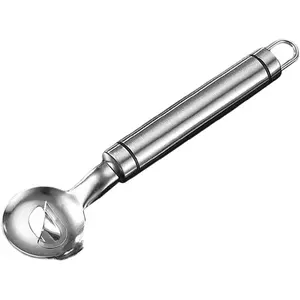1PCS Stainless Steel Cactus Meatball Cutter - Squeezing Scoop, Multifunctional Kitchen Tool with Thorn Removal & Peeler, Dishwasher-Safe Spoon-Shaped Utensil
