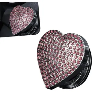 Bling Push Start Button Cover, Heart-Shaped Engine Sticker with , Sparkly  Button Ring Cap, Universal  Interior Accessories for Women & Girls ()