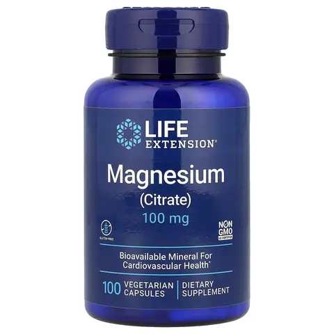 Life Extension Magnesium (Citrate), 100 mg, 100 Vegetarian Capsules