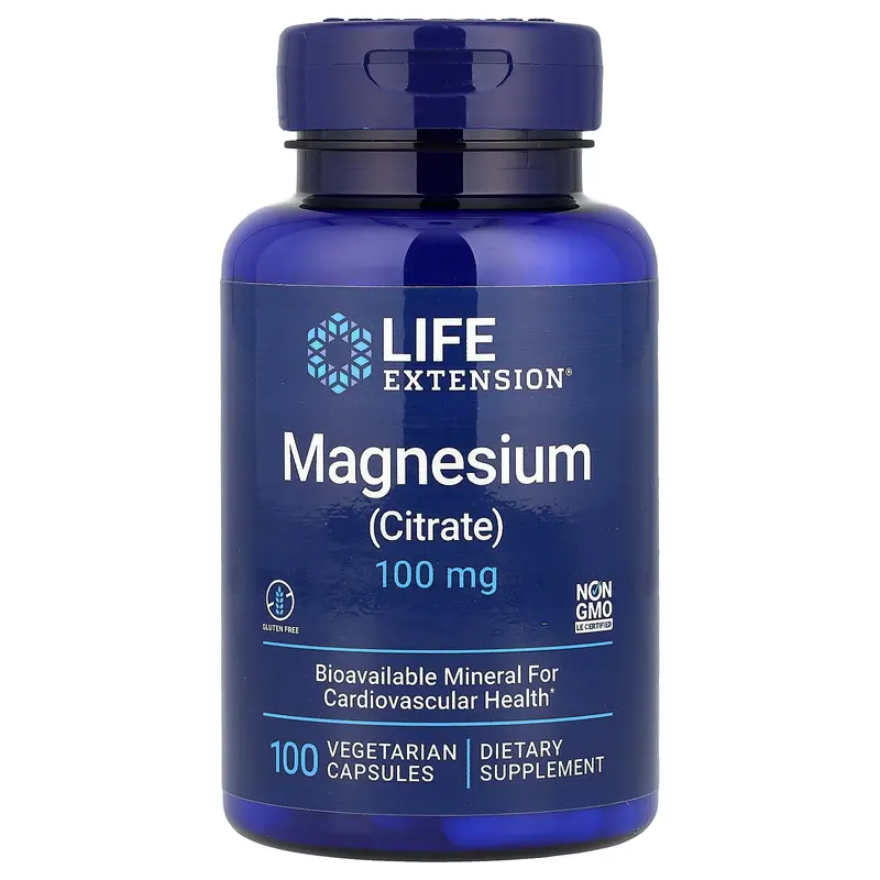Life Extension Magnesium (Citrate), 100 mg, 100 Vegetarian Capsules