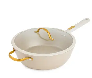 Thyme & Table Granite Collection 5QT Sauté Pan Non-Stick - Taupe & Gold