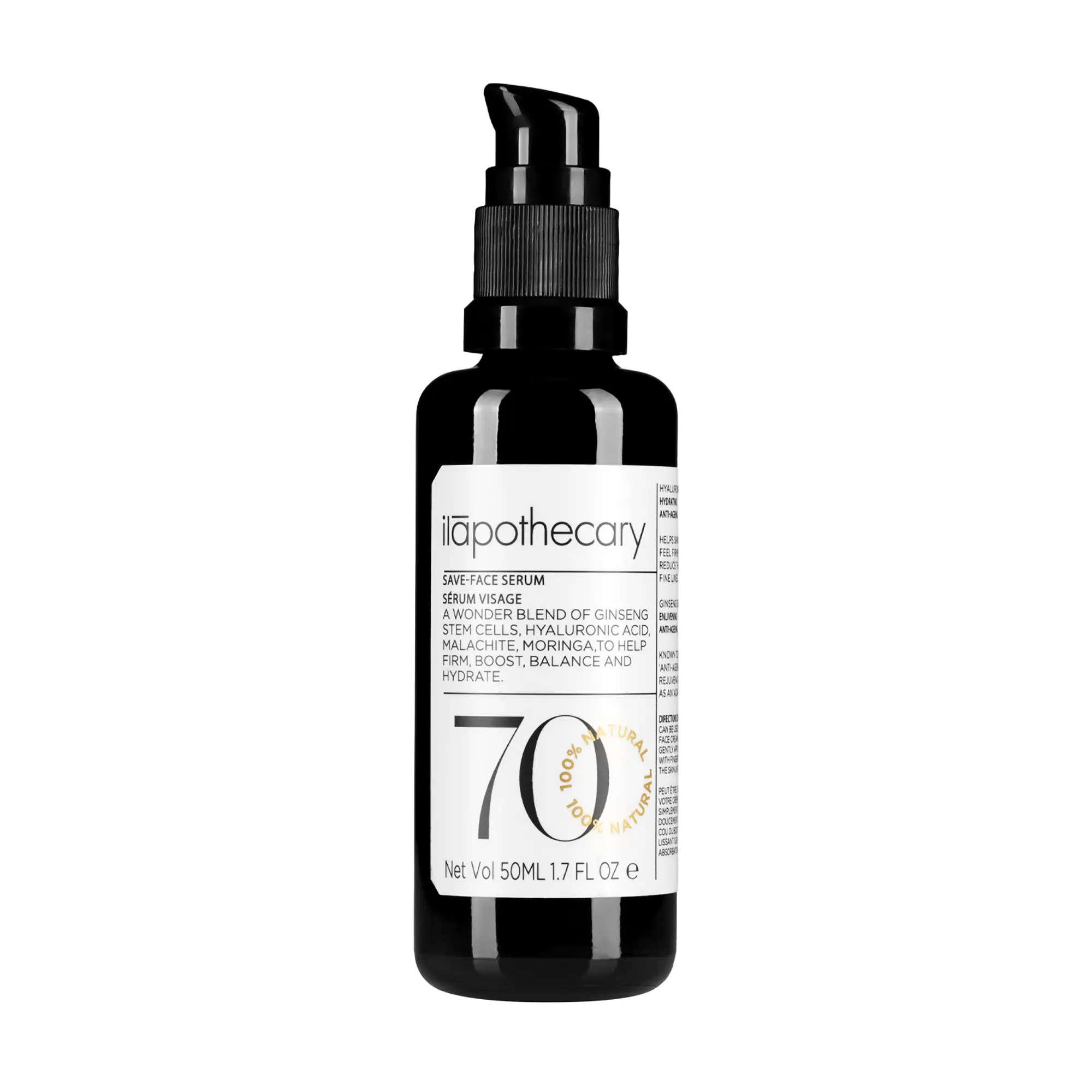 ilapothecary Save-Face Serum - Essential Oils and Hyaluronic Acid Serum for Face - Provides Deep Hydration and Regeneration - Gluten Free - 50 ml