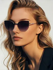 European and American women's metal sunglasses candy-colored glasses sunglasses Day and night sunglasses, female driving sunglasses, female driver night vision goggles, anti-UV discoloration, polarized sunglasses