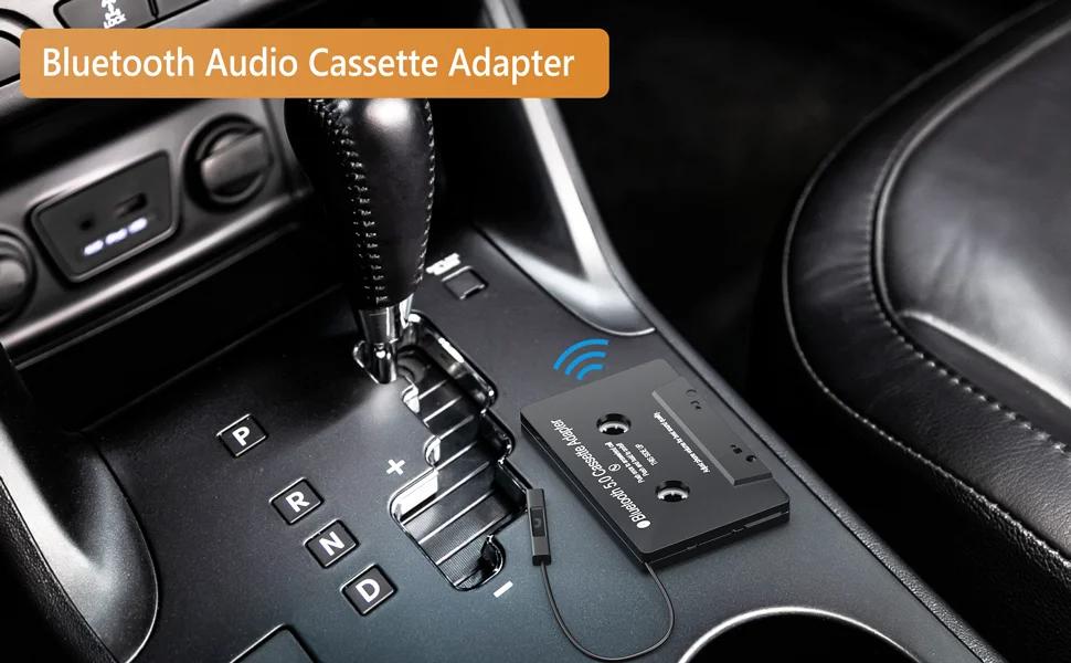 Bluetooth 5.0 Car Audio Stereo Cassette Player, Multi-Functional Vehicle Bluetooth Tape Receiver for MP3, Hands-Free Calling & Phonebook Sync for iPhone & Android