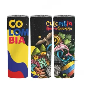 Colombia 20 oz Tumbler - BPA Free, stainless steel, Leak proof, durable, with clear lid