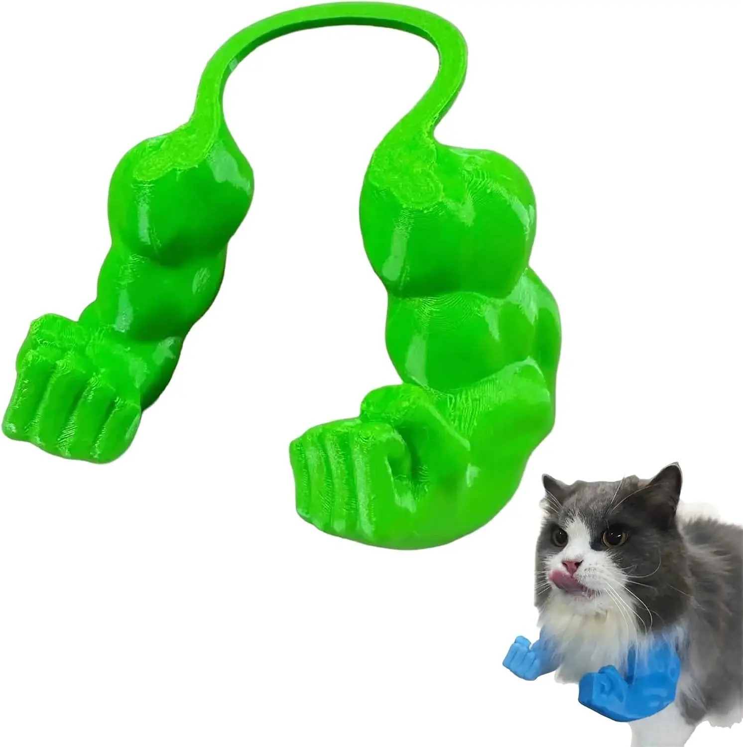 Cat Toys Muscle Arms, Funny Printed Cat's Neck Arm with Muscle, Cats Costume Accessory for Pet Dress-Up, Cosplay, Christmas Parties & Photos