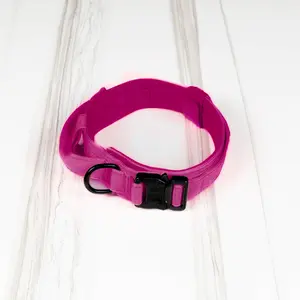 Tactical Nylon Dog Collar Pink Goddess