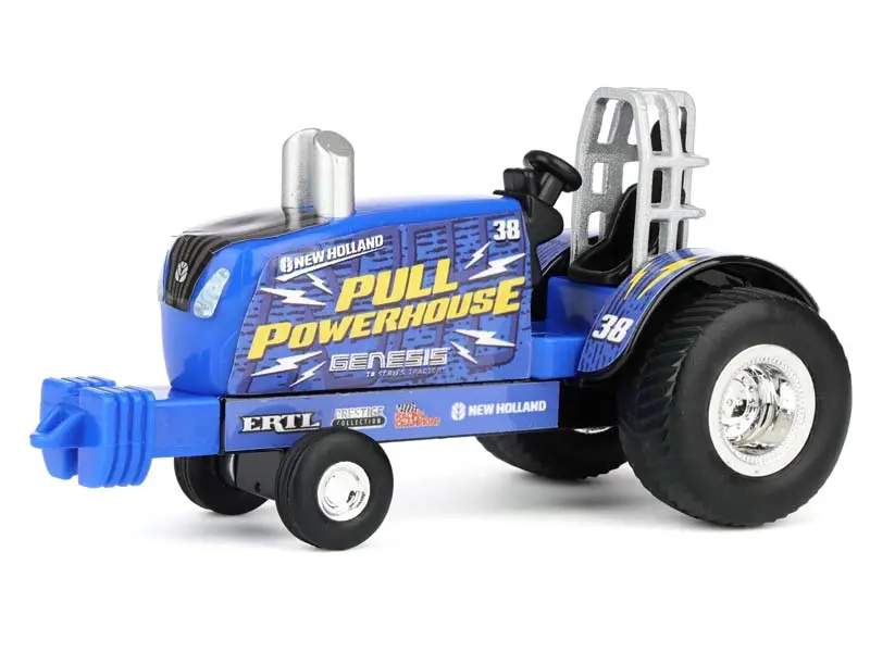 ERTL 37924E Collectible New Holland Pull Powerhouse Pulling Tractor, 1/64 Scale Diecast Toys, Highly Detailed Officially Licensed Model, No