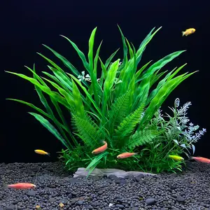 1pcs 25cm Artificial Aquarium Plants, Fake Water Grass for Fish Tank Decor, Realistic Plant Design for Aquatic Environments
