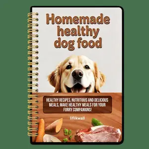 DIY Healthy Dog Food Spiral Notebook, Pet Owner Recipe Journal, Track Ingredients & Feeding Records, Essential Tool for Homemade Meals
